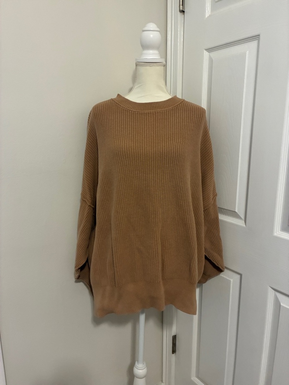 Aerie Oversized Ribbed Sweater - Camel